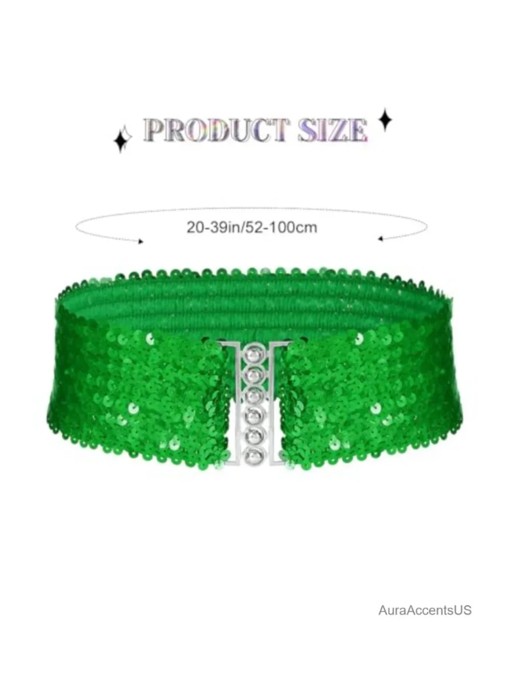 Sequin Elastic Wide Waist Belt Cinch Dress Belt Sparkly Waistband